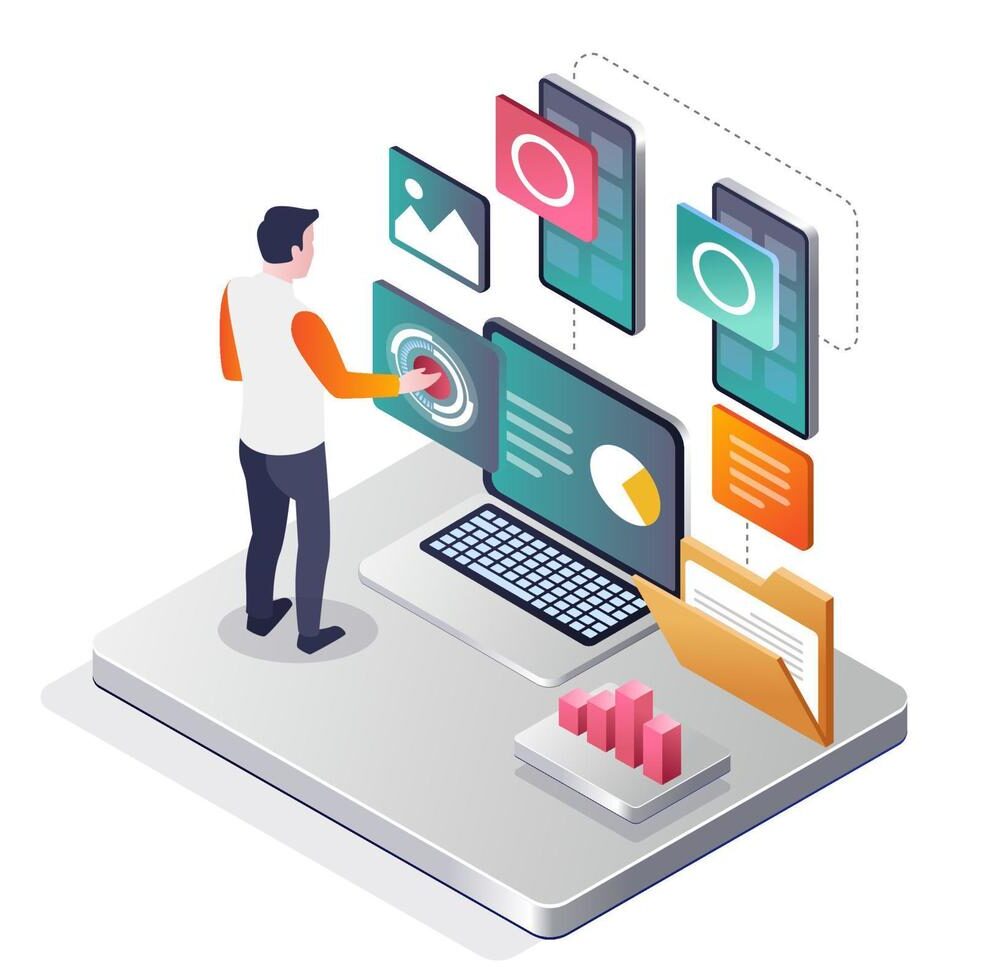 testing-the-smartphone-application-and-developing-it-free-vector